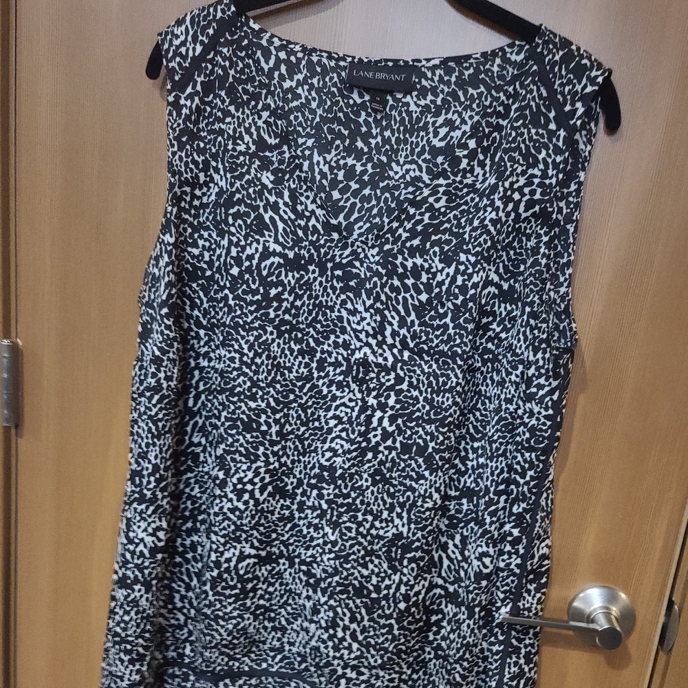 Animal Print Sleeveless Blouse